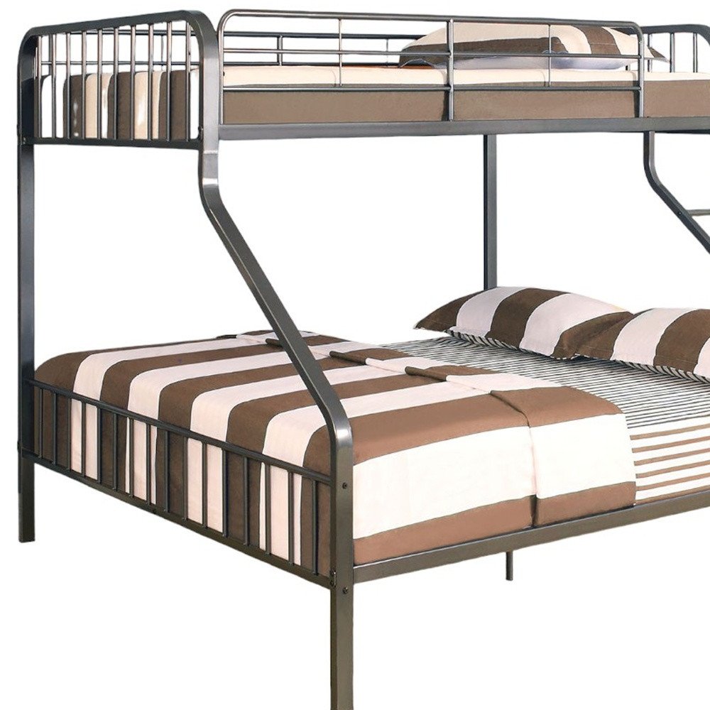 Gunmetal Twin Over Queen Bunk Bed