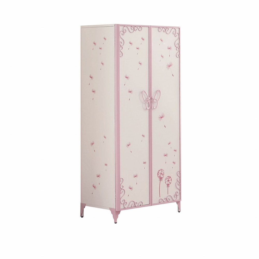 32" Purple And White Steel Dresser
