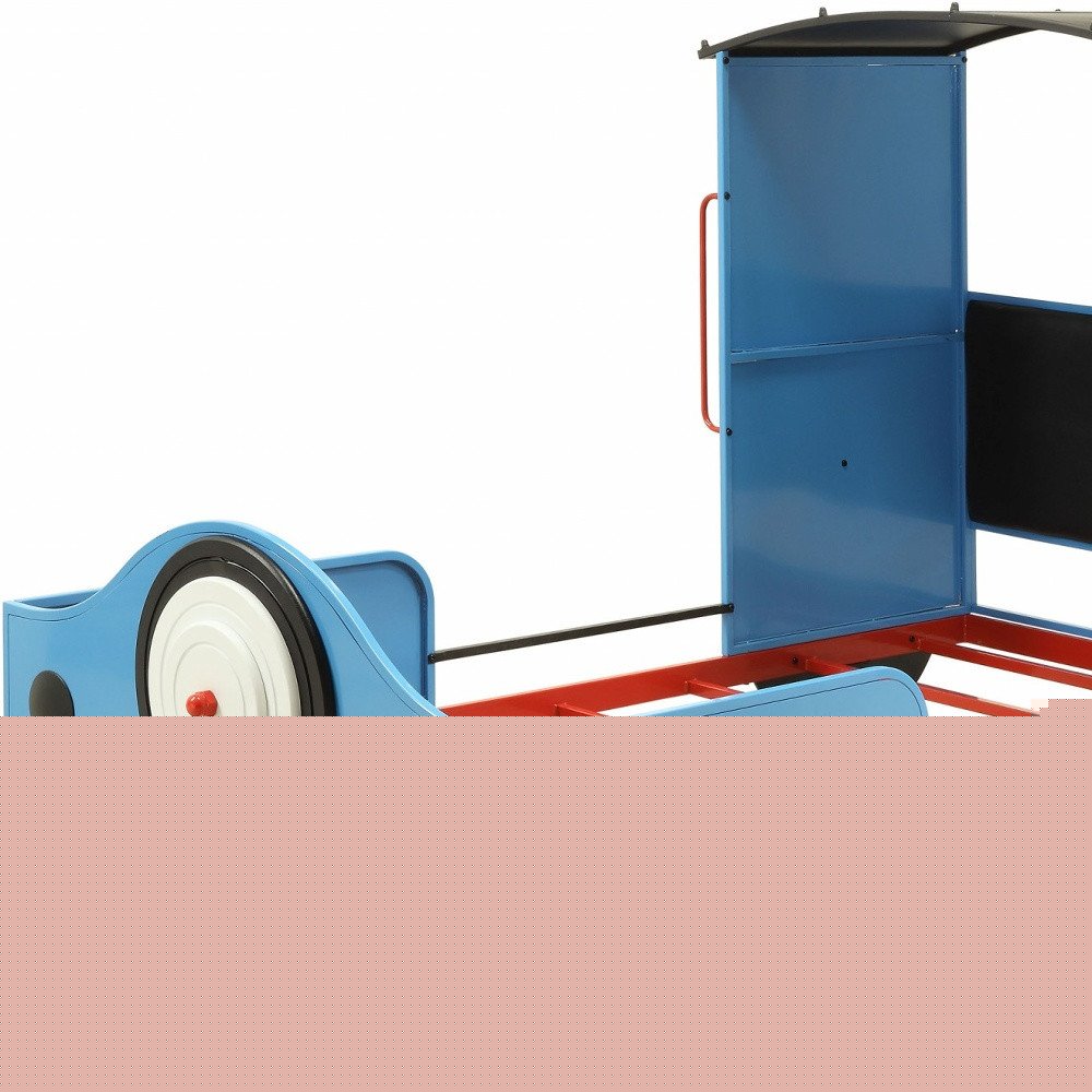 Steel Twin Red White and Blue Bed