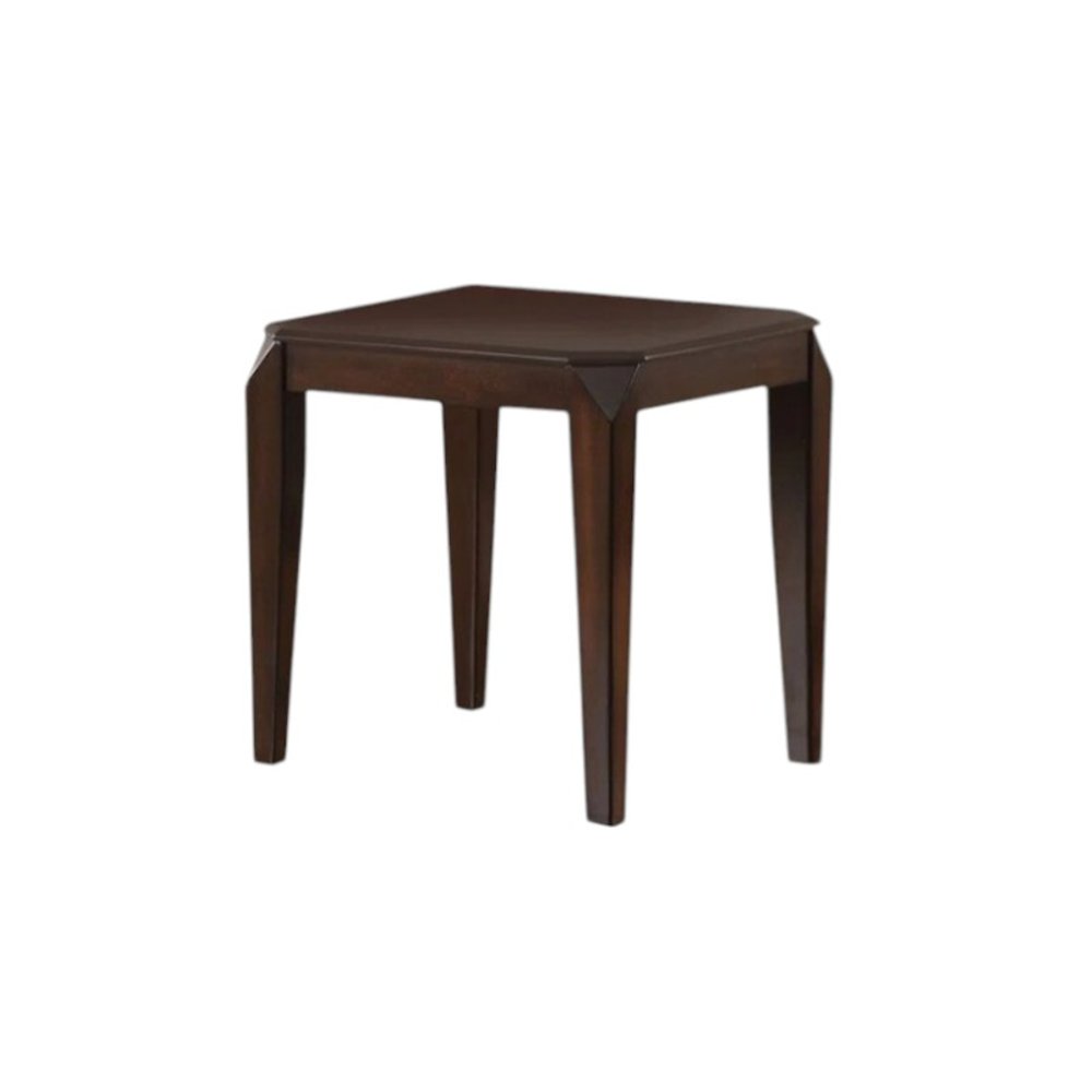 23" Dark Brown Solid Wood End Table