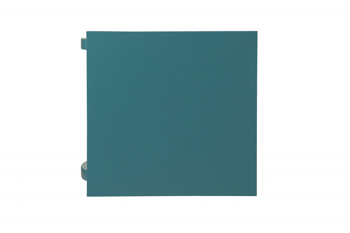 23" Brown Wood Bow Leg End Table With Two Shelves