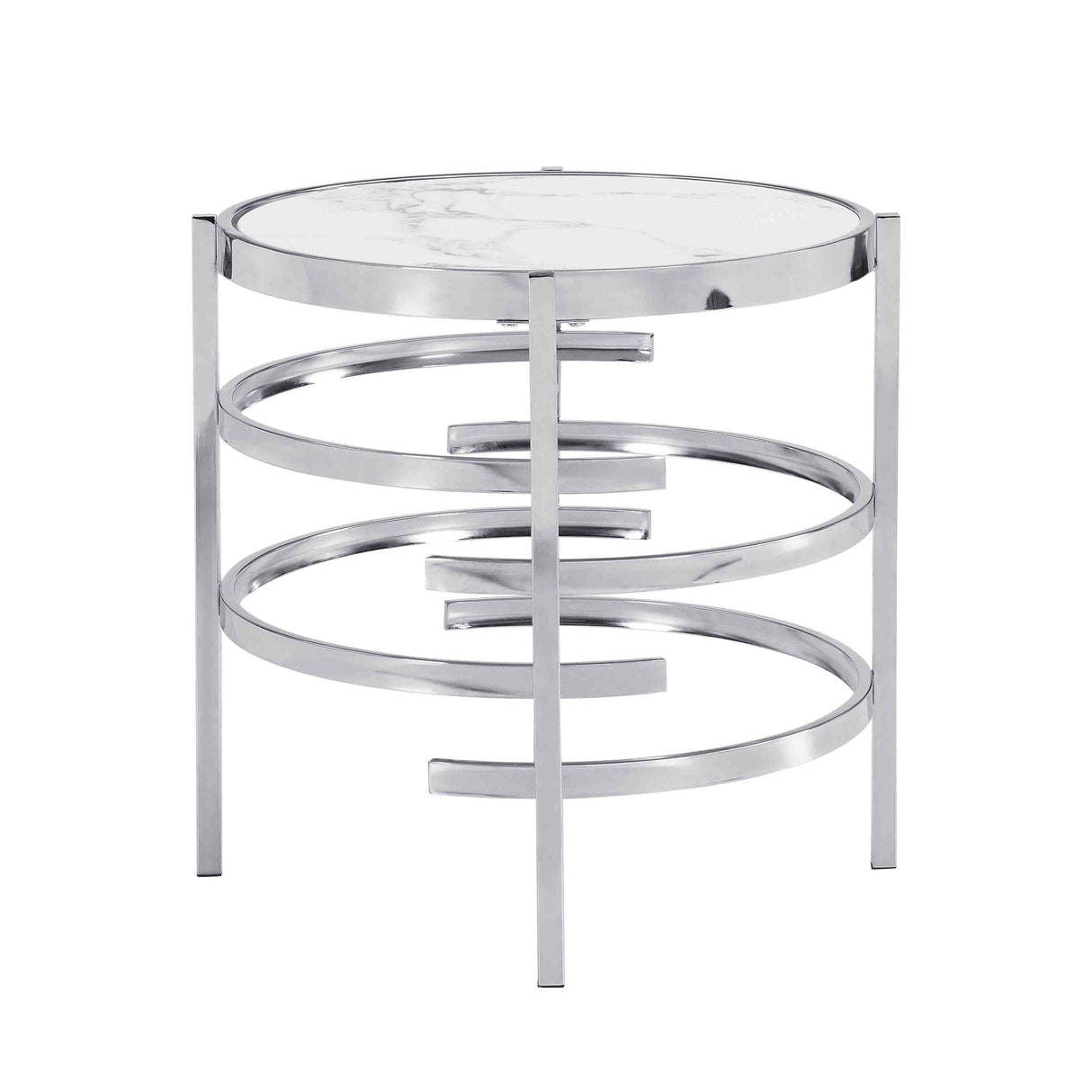 Elegant Pandora Sintered Stone End Table, Small Coffee Table For Living Room by Couch.com