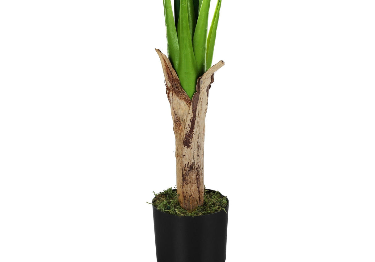 43" Tall, Artificial Plant, Banana Tree, Indoor, Faux, Fake, Floor, Greenery, Potted, Real Touch, Decorative - Green / Black by Couch.com