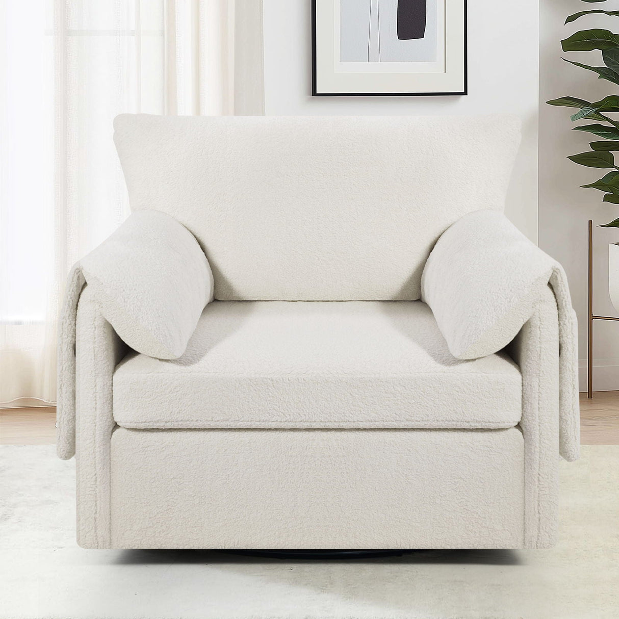 Oversized Swivel Armchair Modern Chair & Single Sofa Lounge, Comfortable Seating For Living Room by Couch.com
