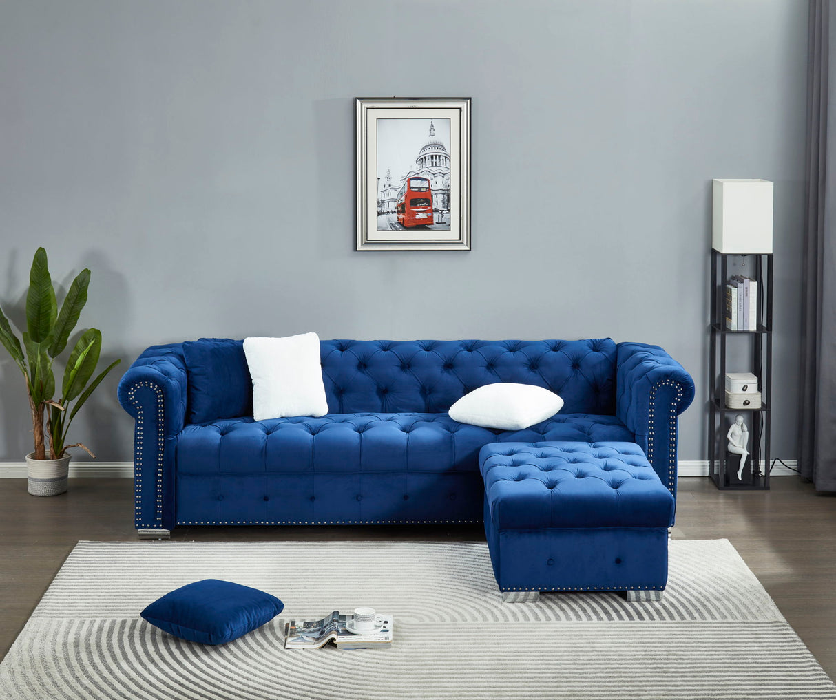 4 Seater Oversized L Shaped Reversible Sectional Sofa by Couch.com