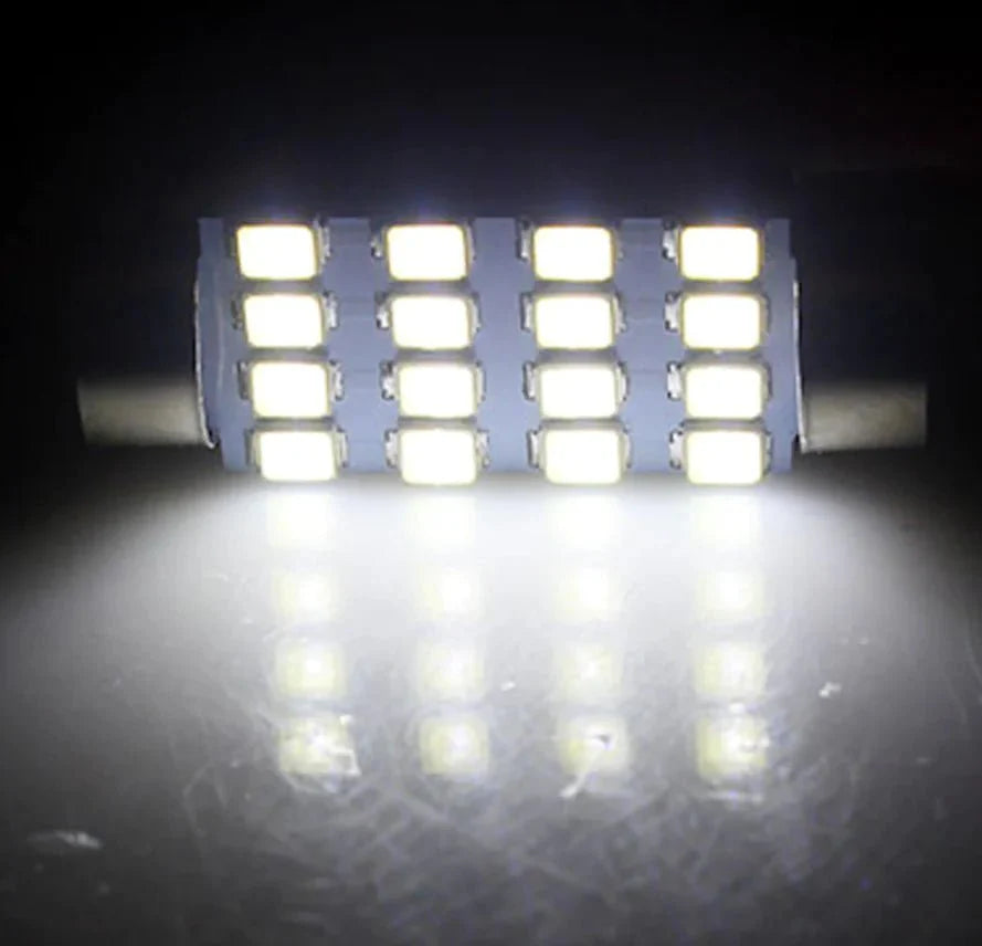 28pcs Car Interior White Combo LED Map Dome Door Trunk License Plate Light Bulbs
