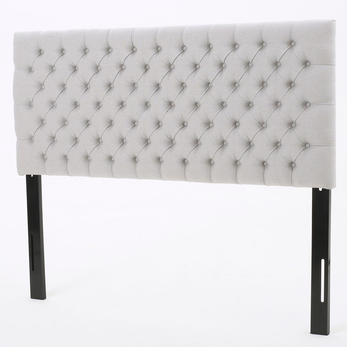 Queen Size Headboard With Button Tufting - Light Gray by Couch.com