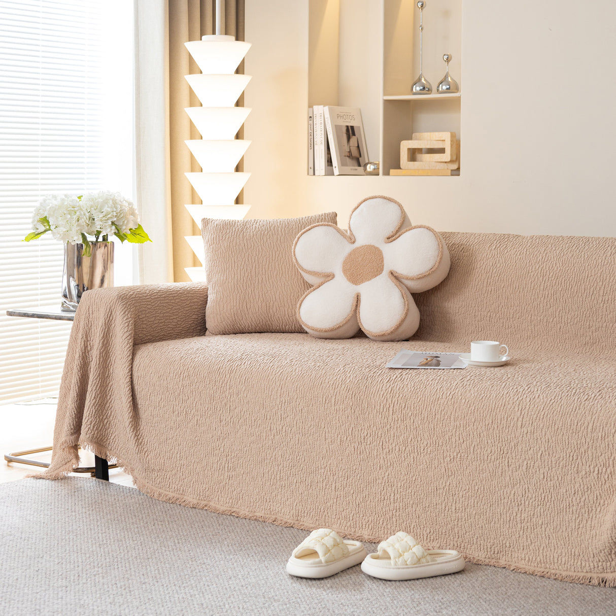 Sofa Throw Covers L-Shape Sectional Couch Cover for Dogs Cats Furniture Protector