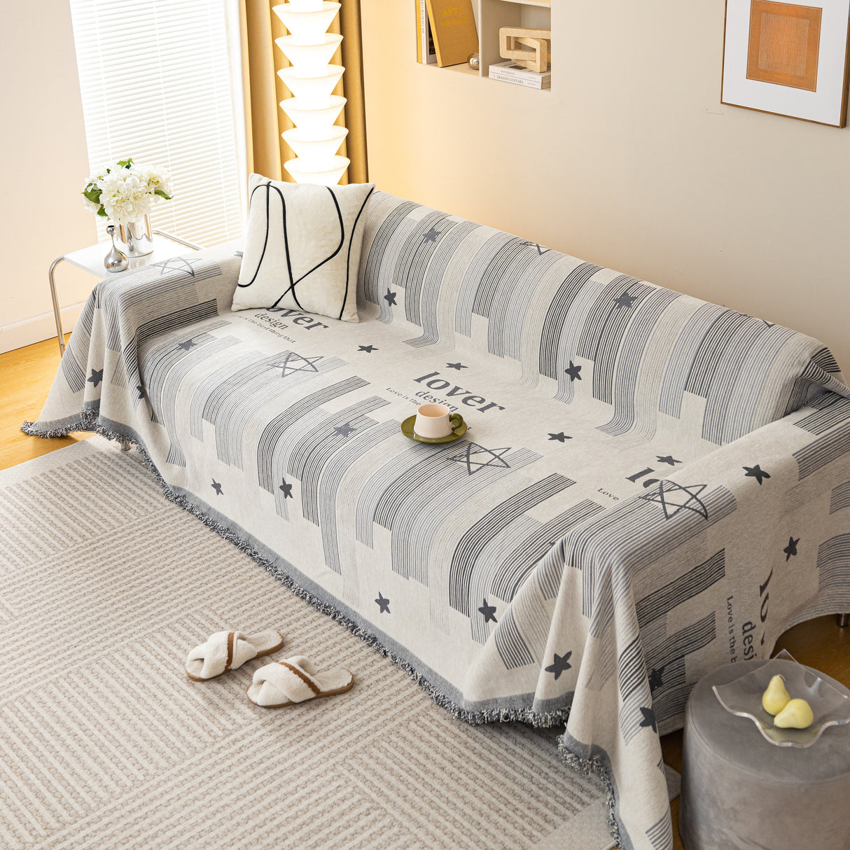 Chenille Lover Sofa Cover Blanket, Couch Protector Blanket for Couches, Large Throw Blanket for Couch