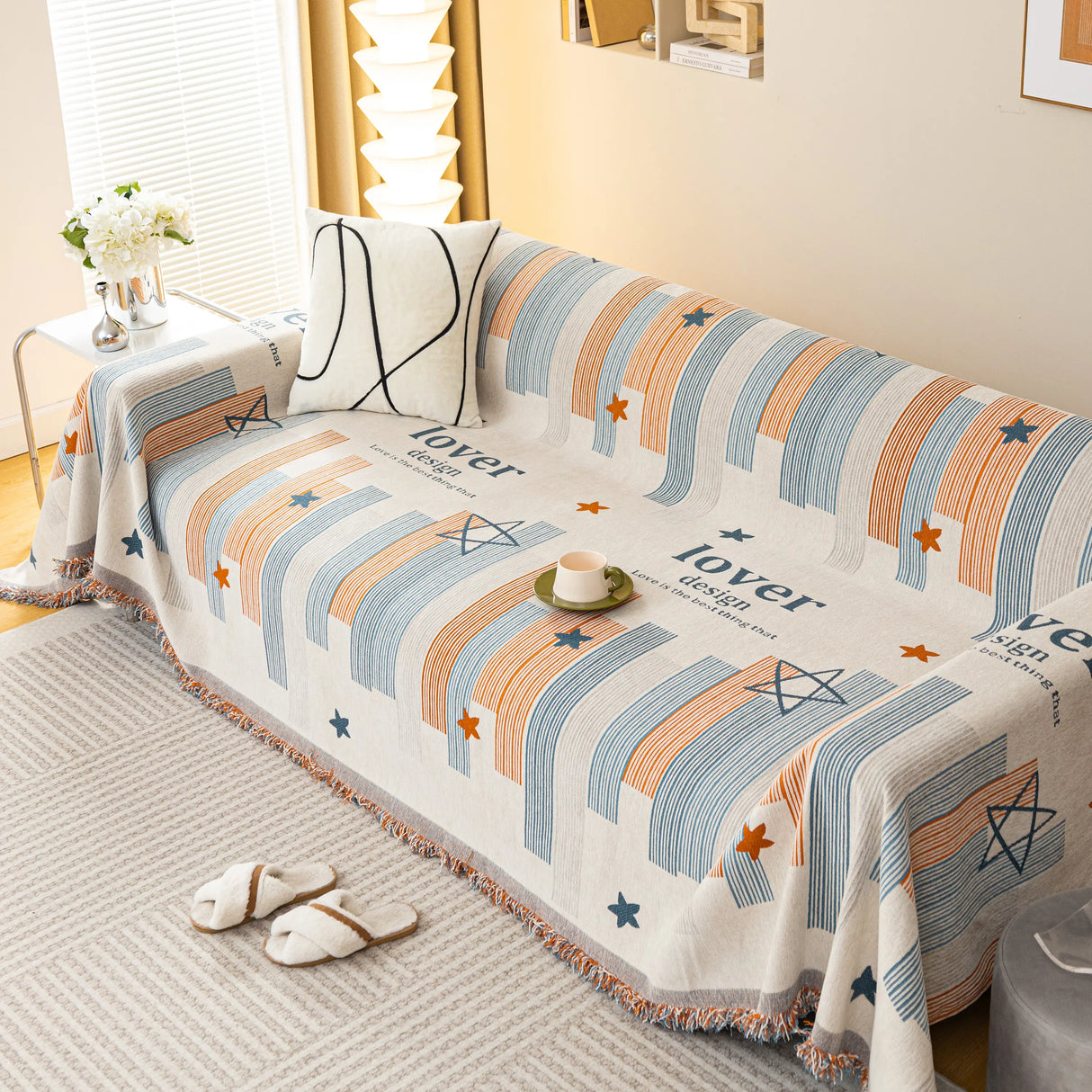 Chenille Lover Sofa Cover Blanket, Couch Protector Blanket for Couches, Large Throw Blanket for Couch