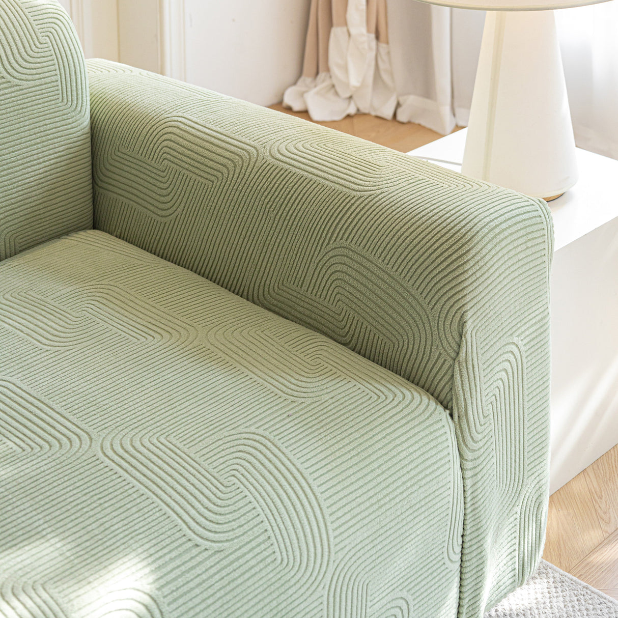 Modern Slipcovers Geometric Textured Stretchable Sofa Cover for Couch with Chaise