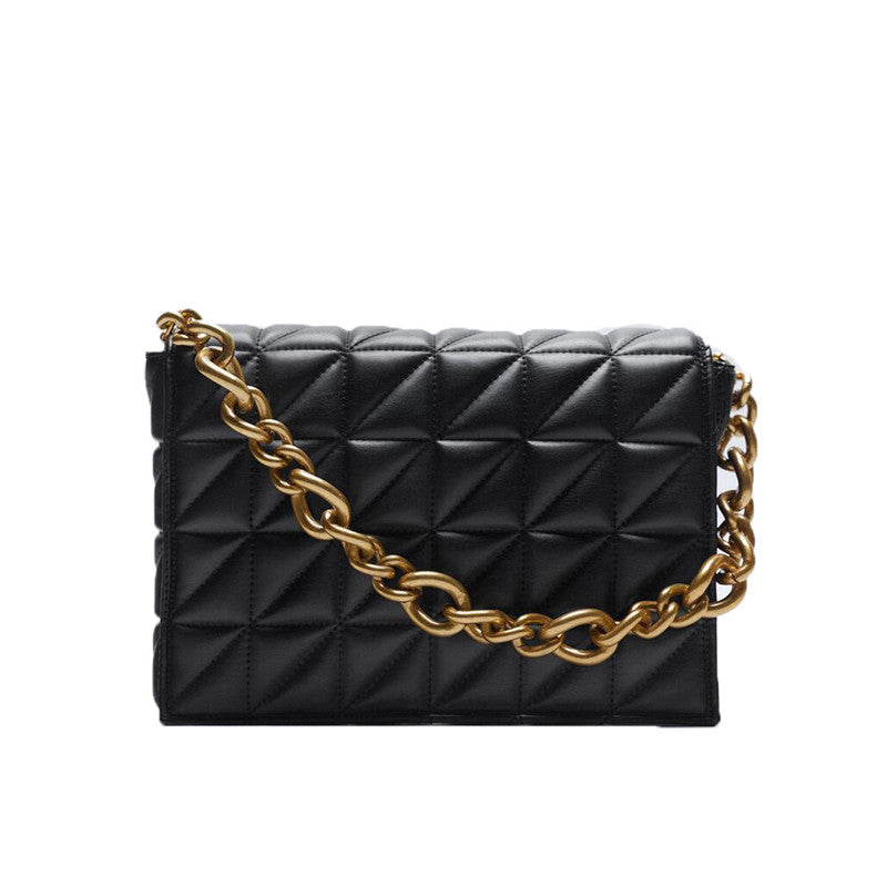 New Adorable Women's Handbag Green Small Flap Shoulder Bag In Thick Metal Chain Women's Clutch Bags Luxury Ladies Shoulder Purse
