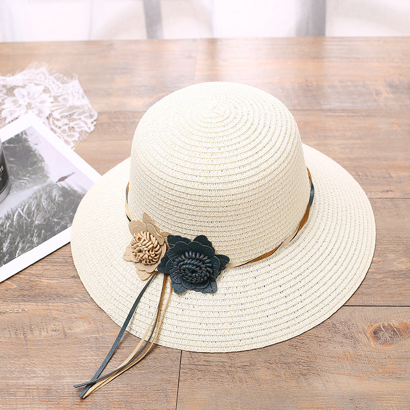 Girls Hats Children Raw Edge Straw Hat For Girls Kids Sun Cap Girls Hat Baby Beach Caps In leegant Modern Design