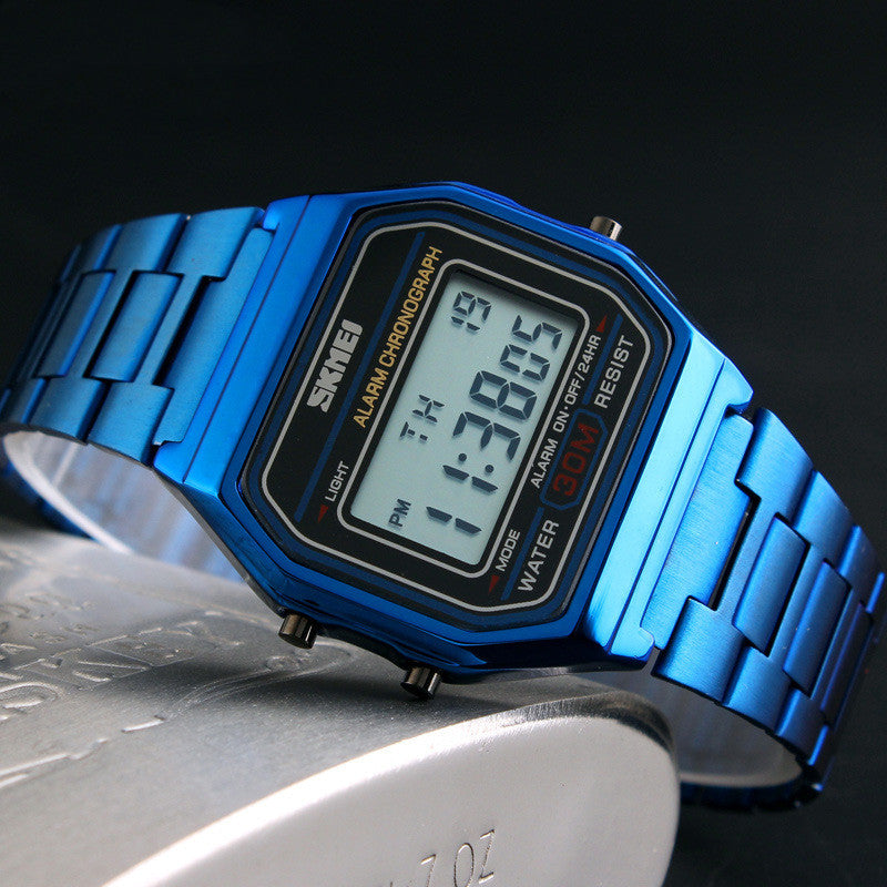 New Digital Men Luxury Retro Men's Sport Wristwatch Fashion Stopwatch Electronic Watches For Mens With Alarm Clock