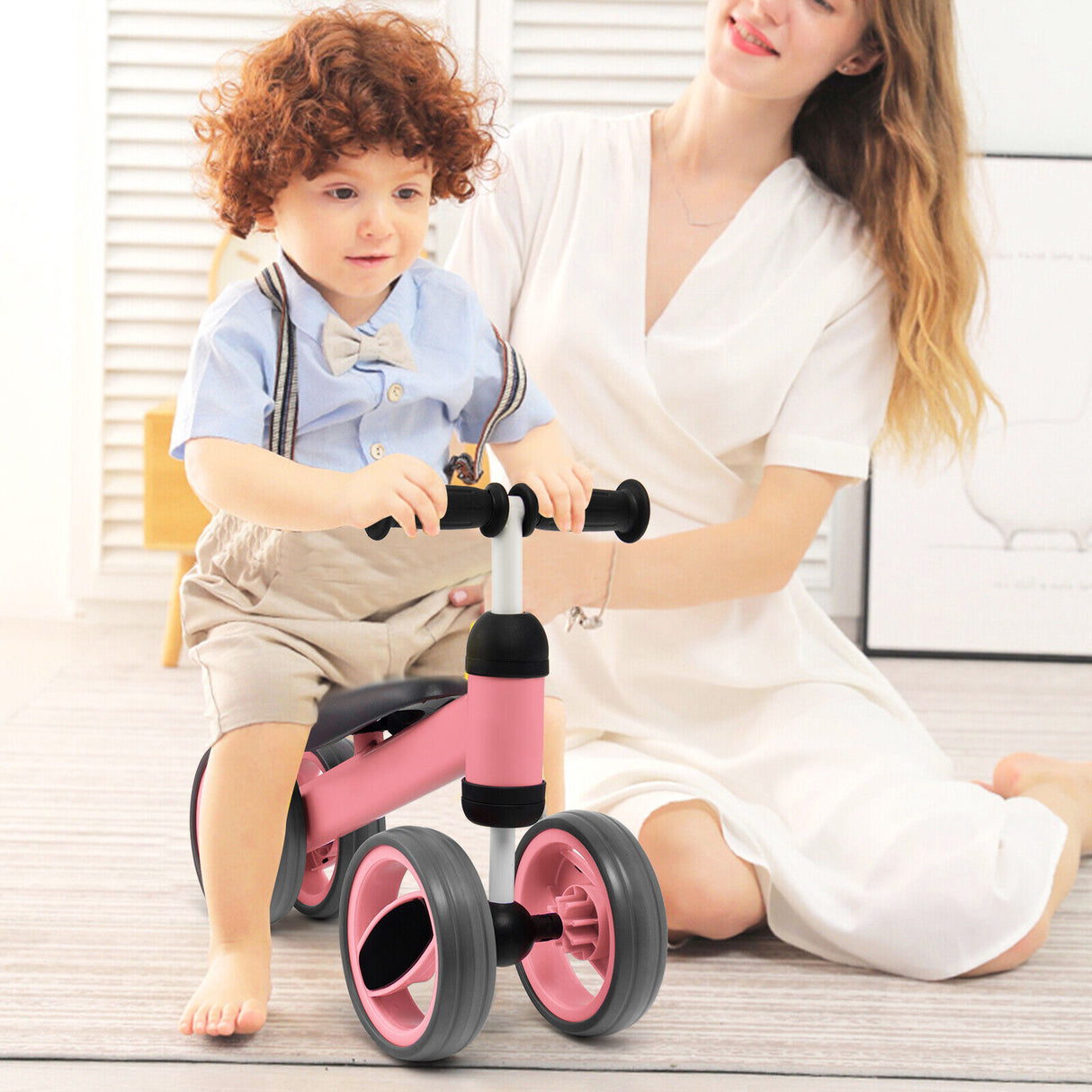 4 Wheels Baby Balance Bike Toy-Blue