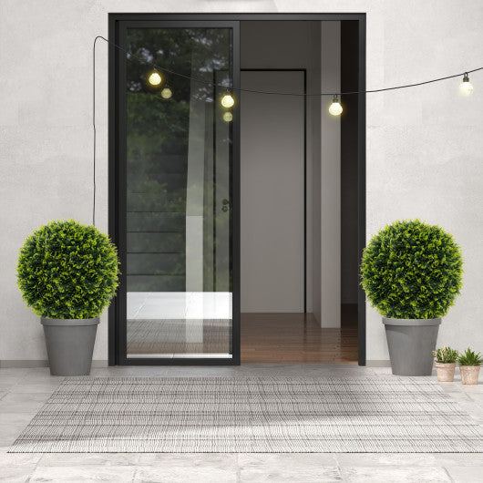 2 Pieces 18/22 Inches Indoor Outdoor Faux Decorative Balls for Patio Garden Front Door Balcony and Backyard-M