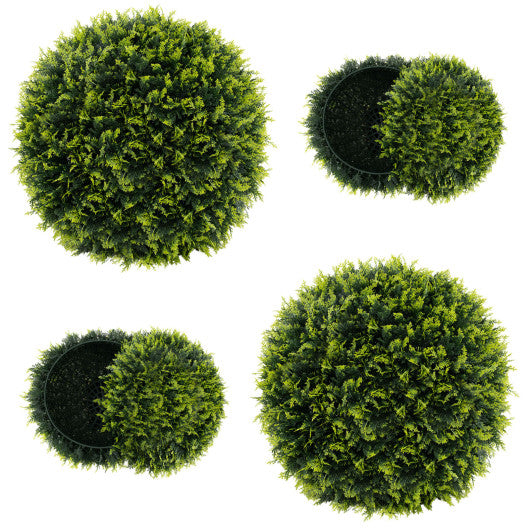 2 Pieces 18/22 Inches Indoor Outdoor Faux Decorative Balls for Patio Garden Front Door Balcony and Backyard-M