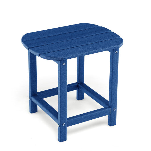 2-Pieces18 Inches Adirondack Outdoor Side Table for Patio and Garden-Navy