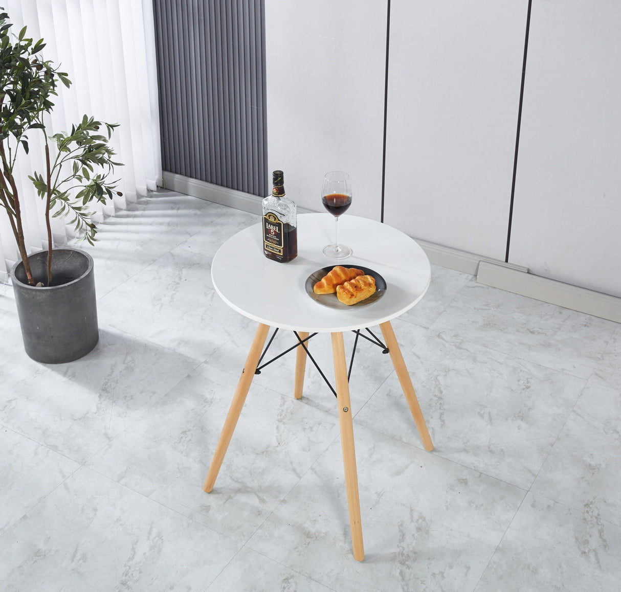 1 Table + 2 Chair, 3 Pieces / 1 Set, Dining Set, Dining Table, Office Table, Coffee Table - White by Couch.com