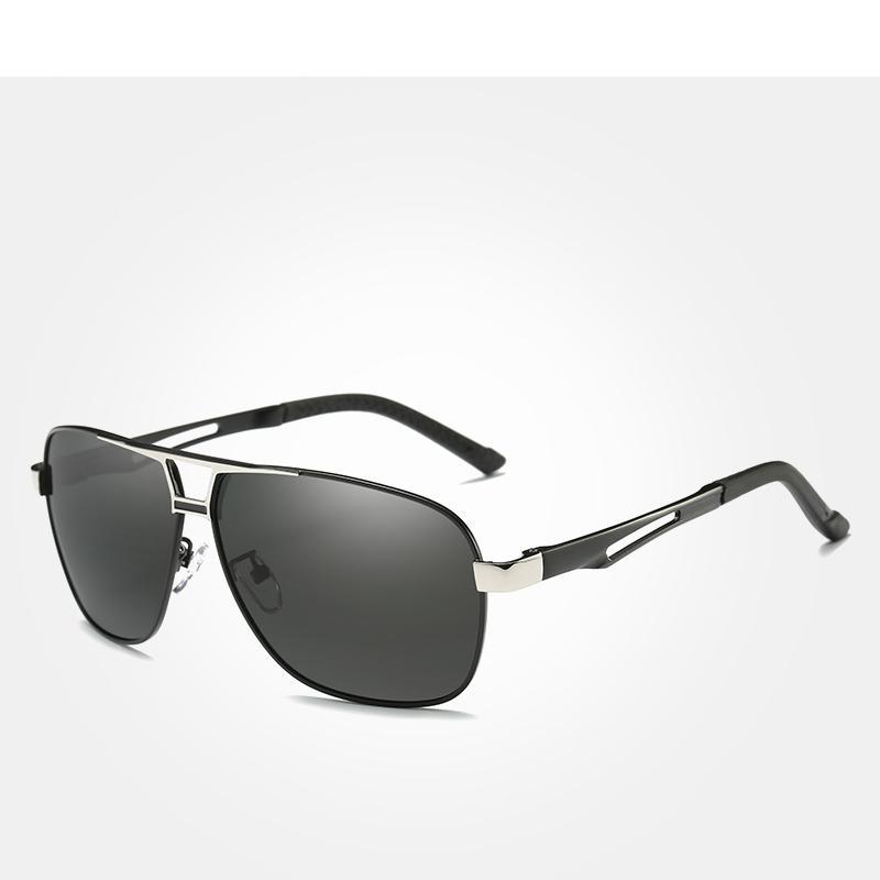 Business Luxury Men Polarized Square Driving Sunglasses Lens Brand Designer Aluminum Classic Frame Elegant Sunglasses