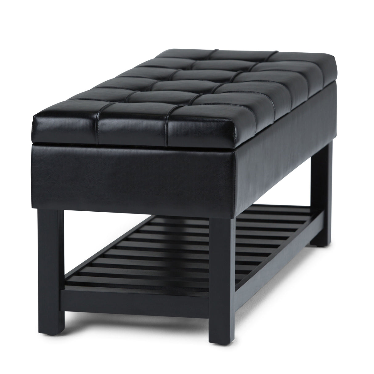 Saxon - Upholstered Transitional Storage Ottoman Bench by Couch.com