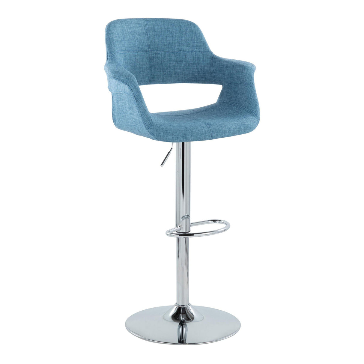 Vintage Flair - Mid Century Modern Adjustable Barstool With Oval Footrest (Set of 2) by Couch.com