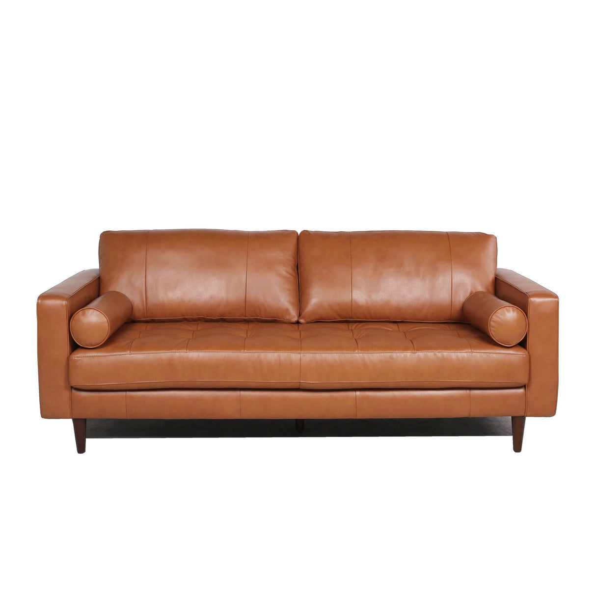 Mid-Century Tufted, Leather Sofa by Couch.com
