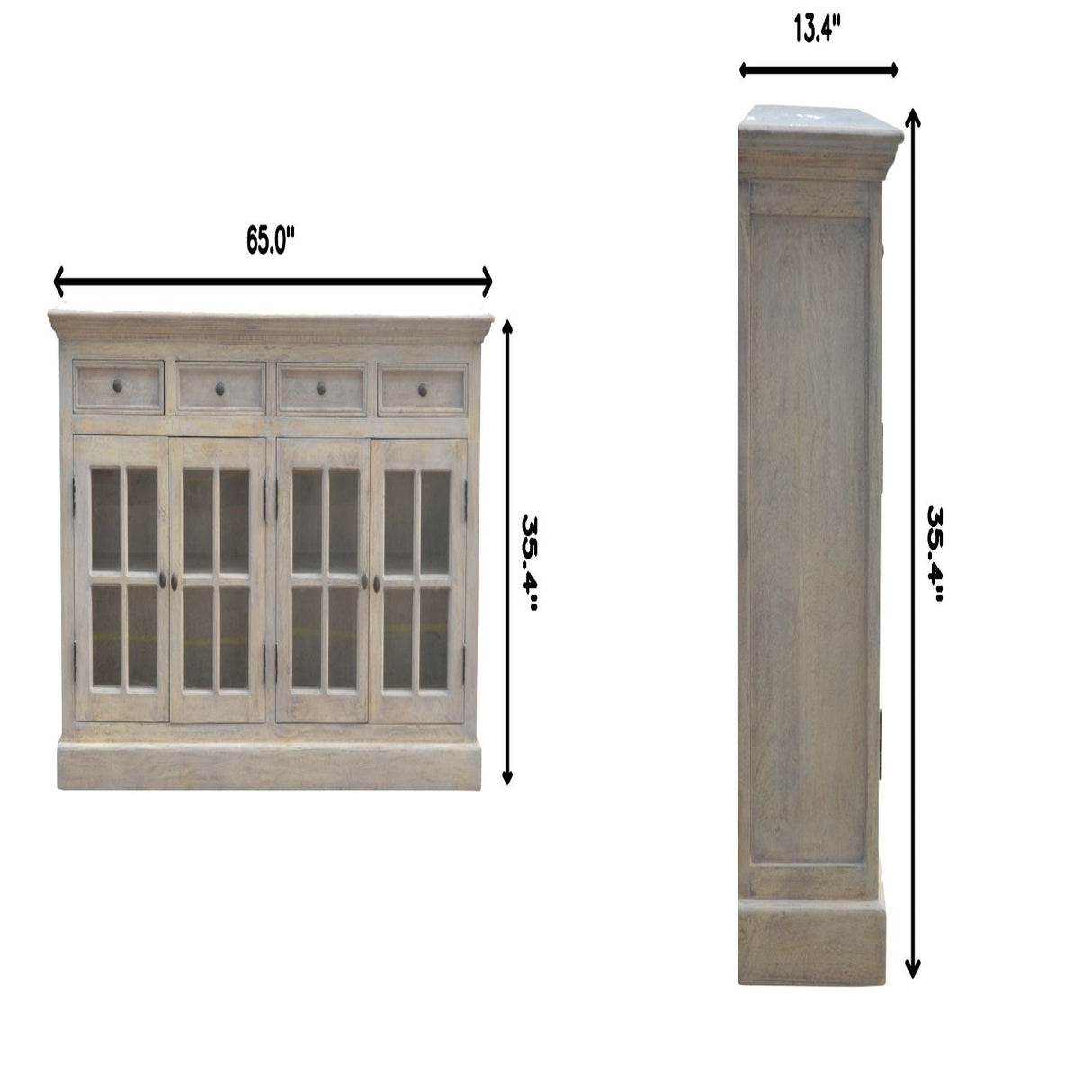Glazed Sideboard - Gray