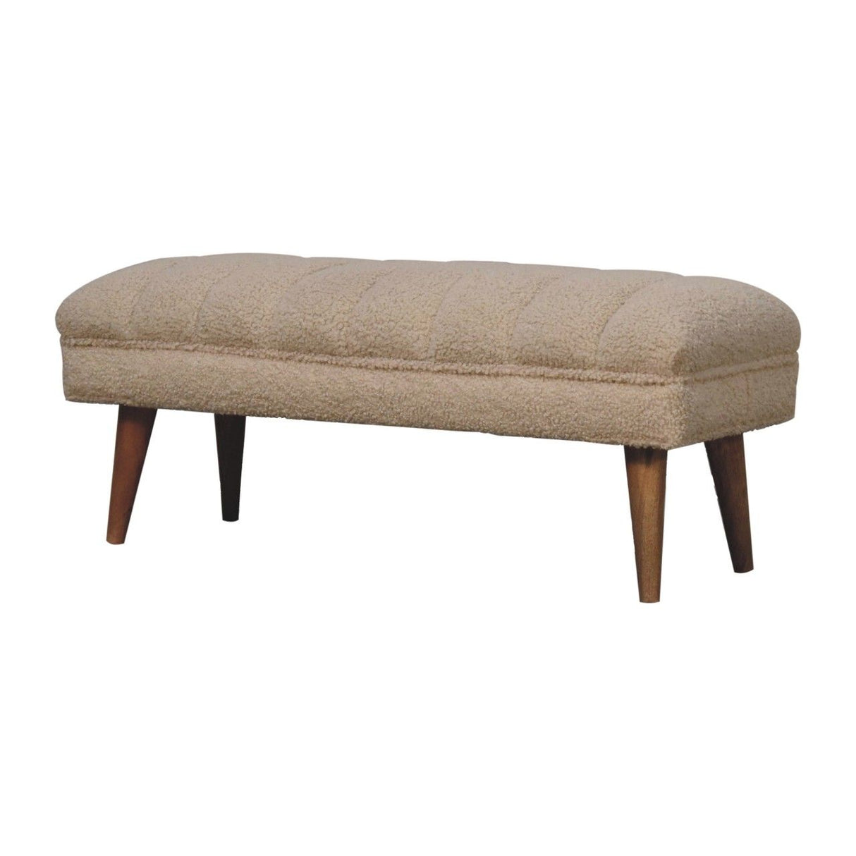 Boucle Puffer Bench - Beige by Couch.com
