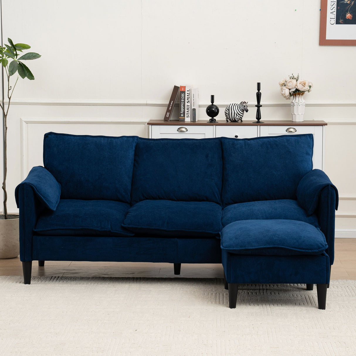 Convertible Combination Sofa With Footstools With Storage by Couch.com