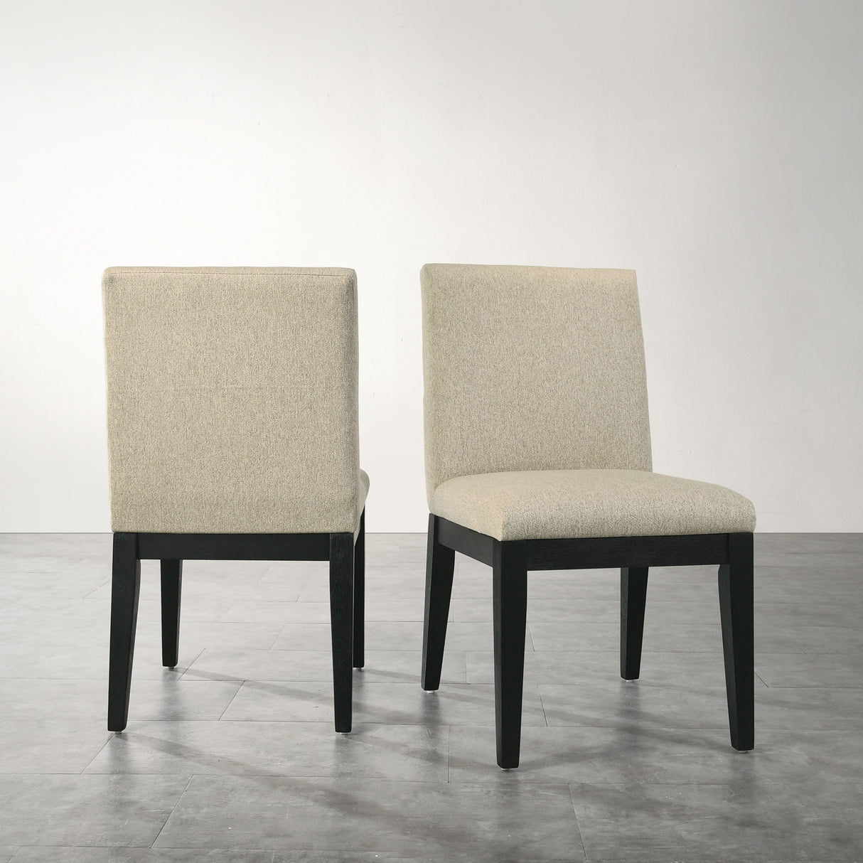 Roundhill Furniture - Rocco Contemporary Solid Wood Dining Chairs (Set of 2) - Beige by Couch.com