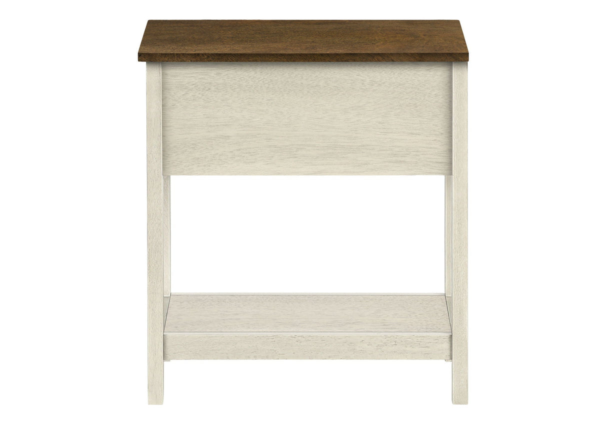 Accent End Table, 2 Tier, Narrow, Lamp, Storage Drawer, Charming Design by Couch.com