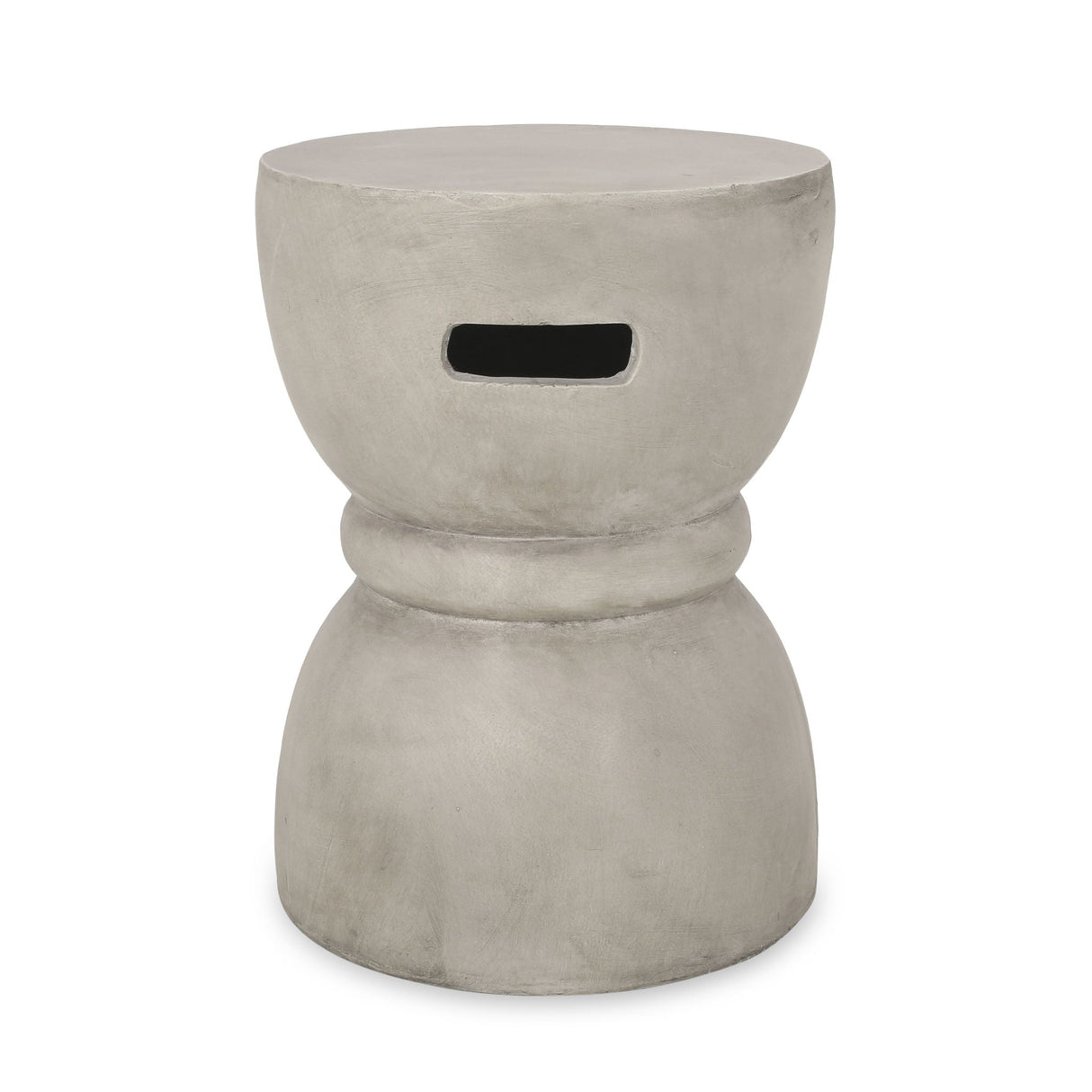 Outdoor Side Table With Hourglass Shape - Gray by Couch.com