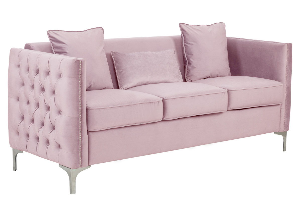 Bayberry - Velvet Sofa With 3 Pillows by Couch.com
