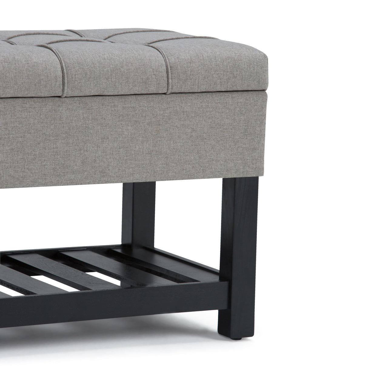 Saxon - Upholstered Transitional Storage Ottoman Bench by Couch.com