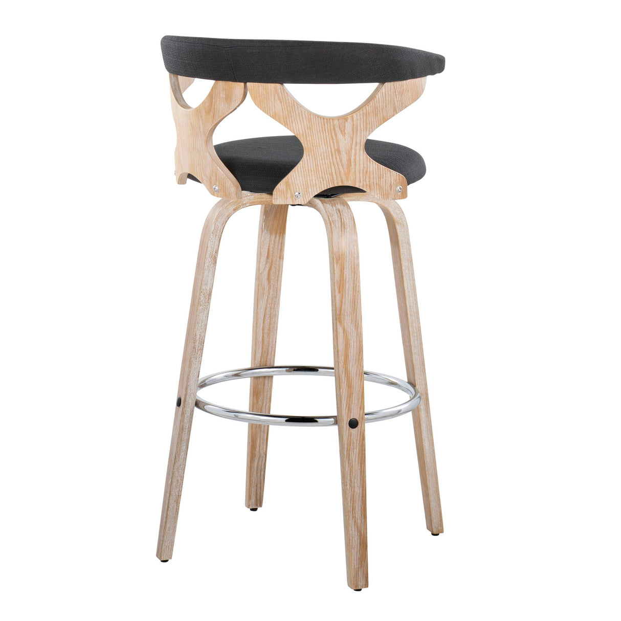 Gardenia - Contemporary Fixed Height Barstool With Swivel With Round Footrest (Set of 2) by Couch.com