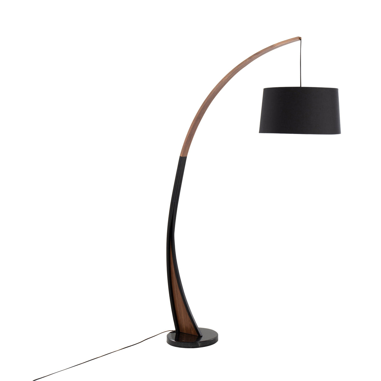 Noah - Mid-Century Modern Floor Lamp - Walnut by Couch.com