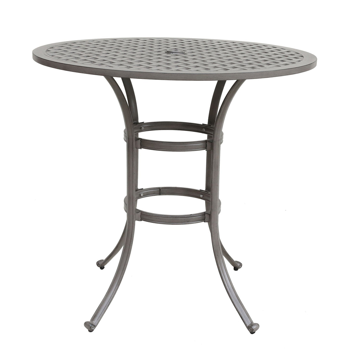 42" Cast Aluminum Round Bar Table - Gray by Couch.com