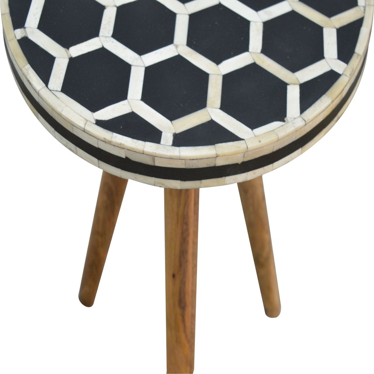 Inlay - Bone Tripod Stool - Beige / White by Couch.com