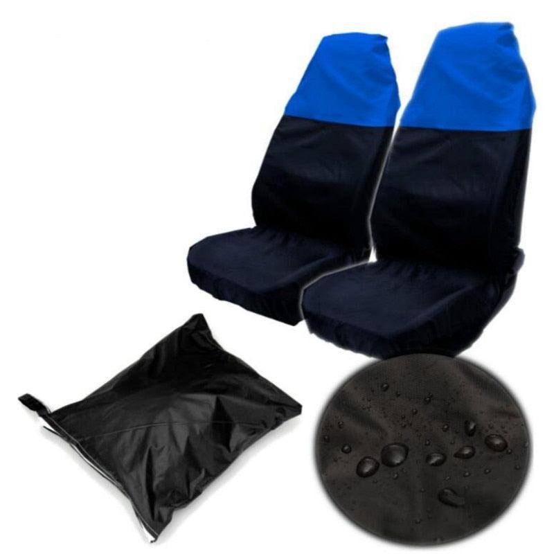2PCS Car Front Seat Protector Cover Heavy Duty Waterproof Car Seat Covers for Front Seats Universal Waterproof Auto Seat Covers Car Seat Cover Breathable Cushion Protector Car Seat Protectors Easy to Install Universal Fit Interior Accessories