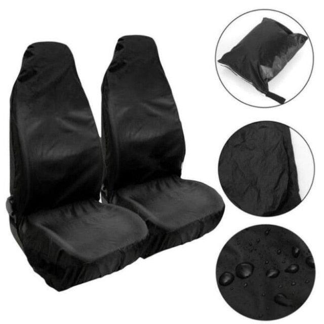 2PCS Car Front Seat Protector Cover Heavy Duty Waterproof Car Seat Covers for Front Seats Universal Waterproof Auto Seat Covers Car Seat Cover Breathable Cushion Protector Car Seat Protectors Easy to Install Universal Fit Interior Accessories
