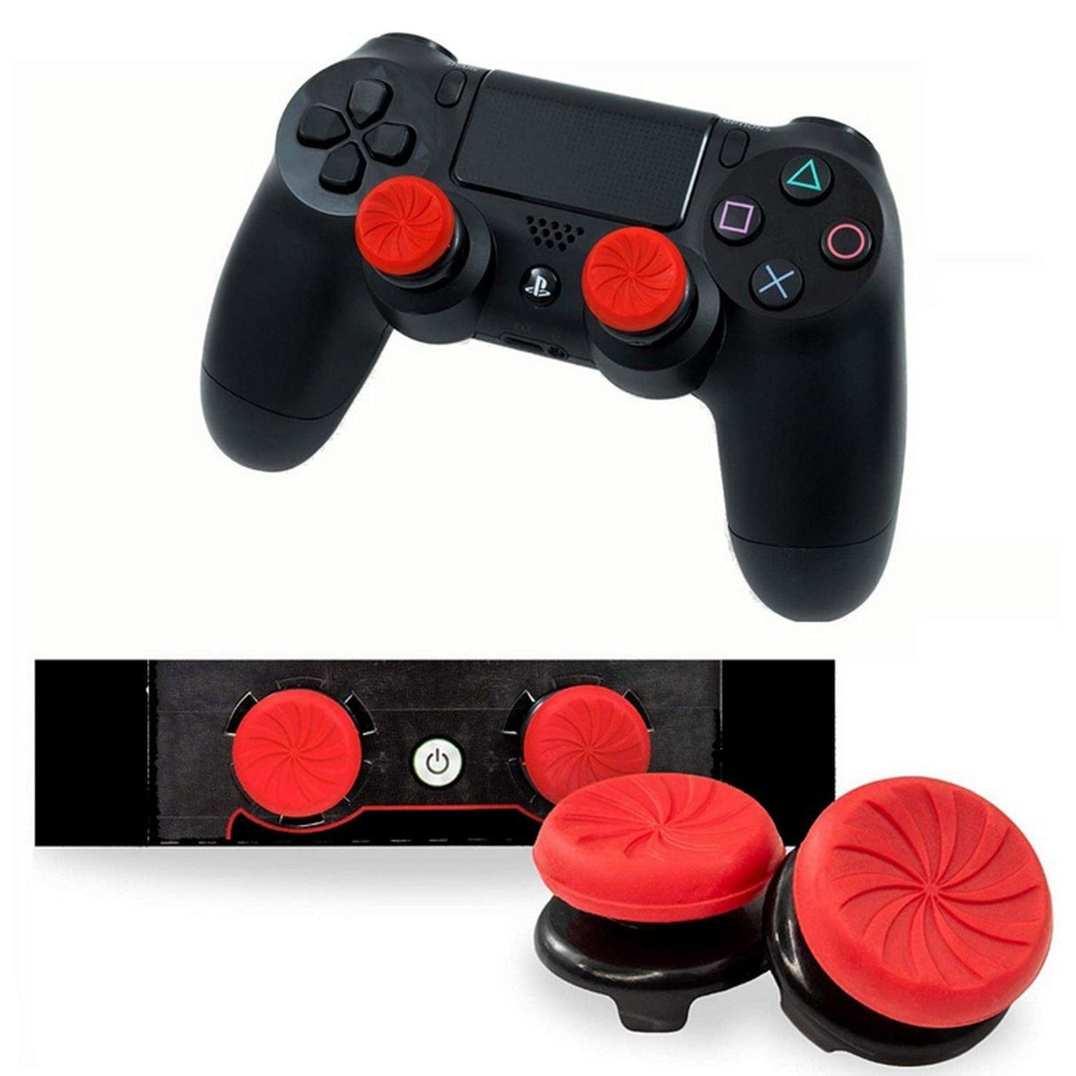 2PCS Non-slip Soft Silicone Thumbstick Joystick Grip High-Rise Caps Covers Game Controller Button Stick Cover Switch Joystick Grip Cap Part Analog Cap Controller