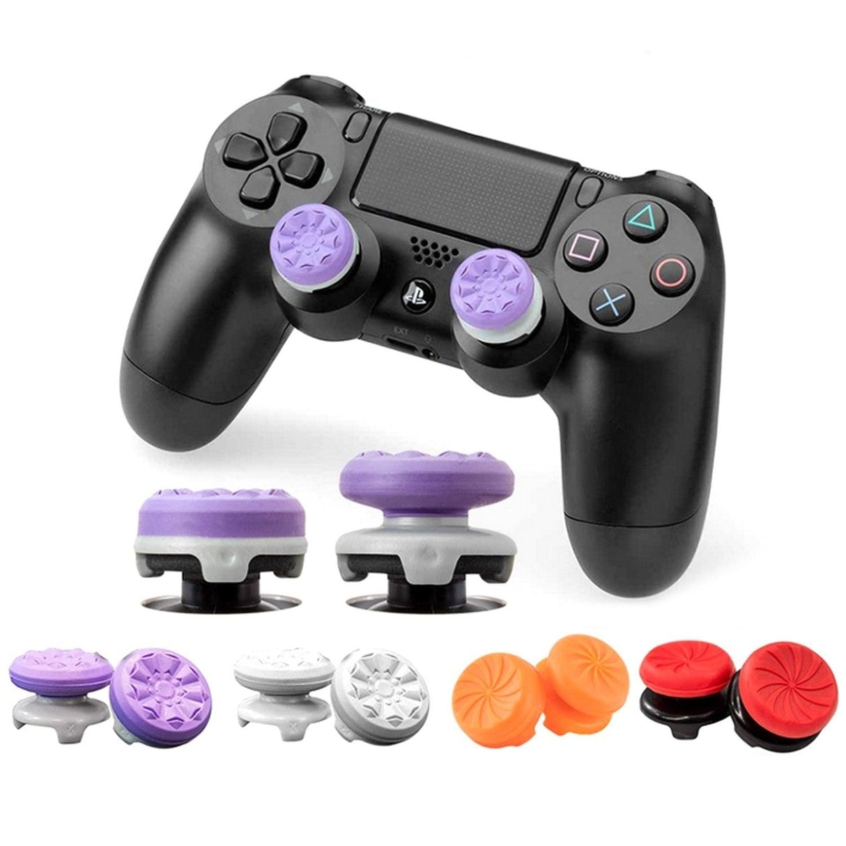2PCS Non-slip Soft Silicone Thumbstick Joystick Grip High-Rise Caps Covers Game Controller Button Stick Cover Switch Joystick Grip Cap Part Analog Cap Controller