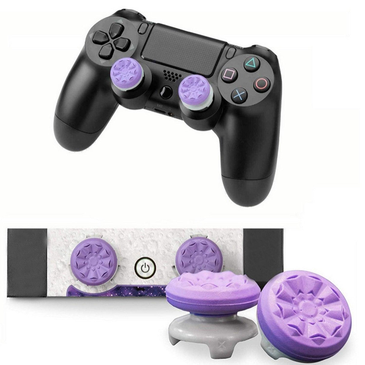 2PCS Non-slip Soft Silicone Thumbstick Joystick Grip High-Rise Caps Covers Game Controller Button Stick Cover Switch Joystick Grip Cap Part Analog Cap Controller