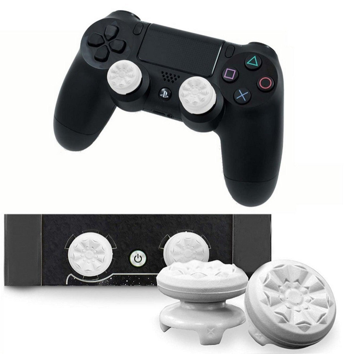 2PCS Non-slip Soft Silicone Thumbstick Joystick Grip High-Rise Caps Covers Game Controller Button Stick Cover Switch Joystick Grip Cap Part Analog Cap Controller