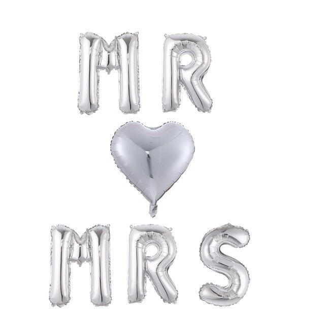 2pcs/lot Good Quality 36inch Round White and black Print Mr&Mrs Latex Balloons For Happy Wedding And Valentine's Day