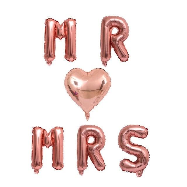 2pcs/lot Good Quality 36inch Round White and black Print Mr&Mrs Latex Balloons For Happy Wedding And Valentine's Day