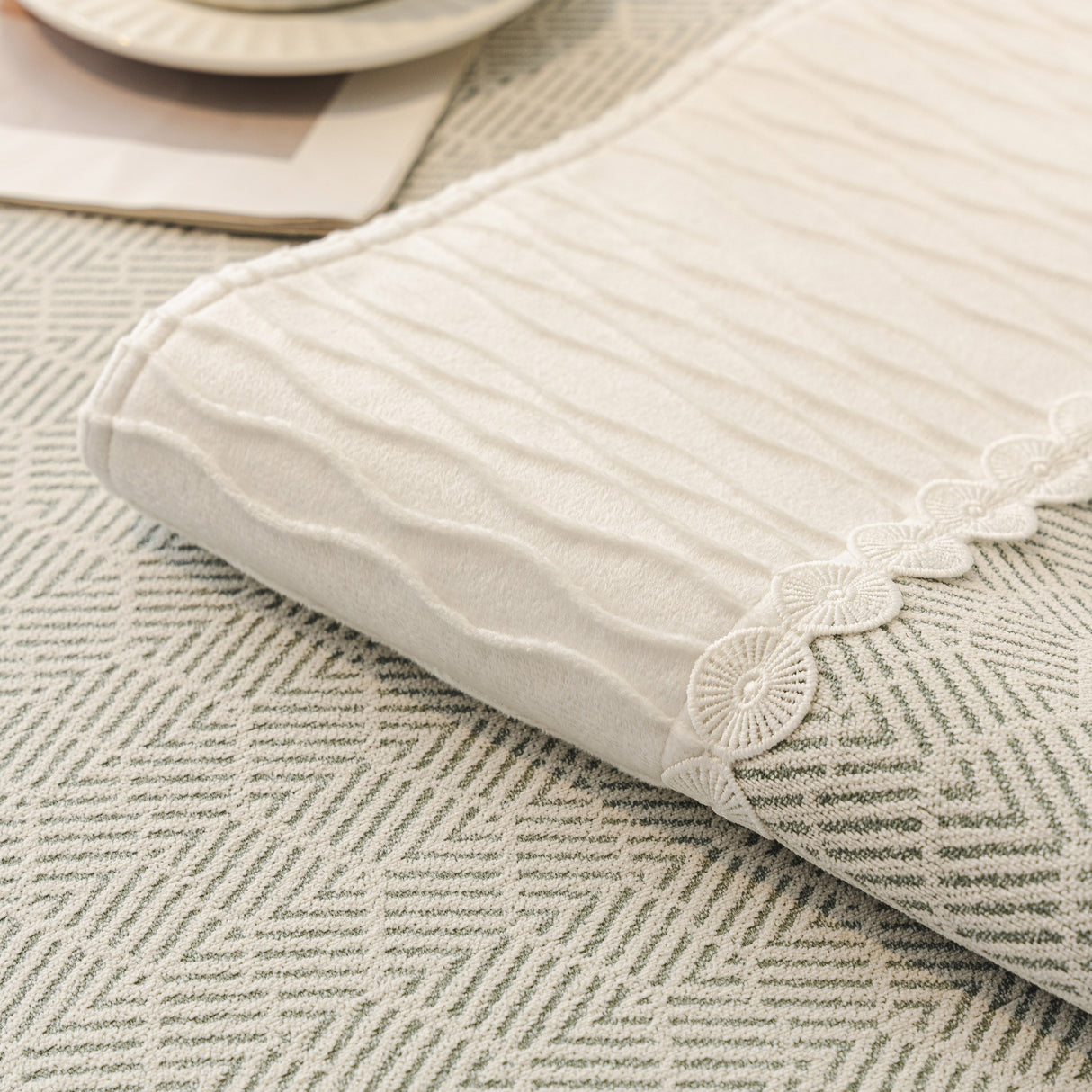 Herringbone Sofa Protector Cover, Non-Slip Couch Cover for Seat, Back & Arms