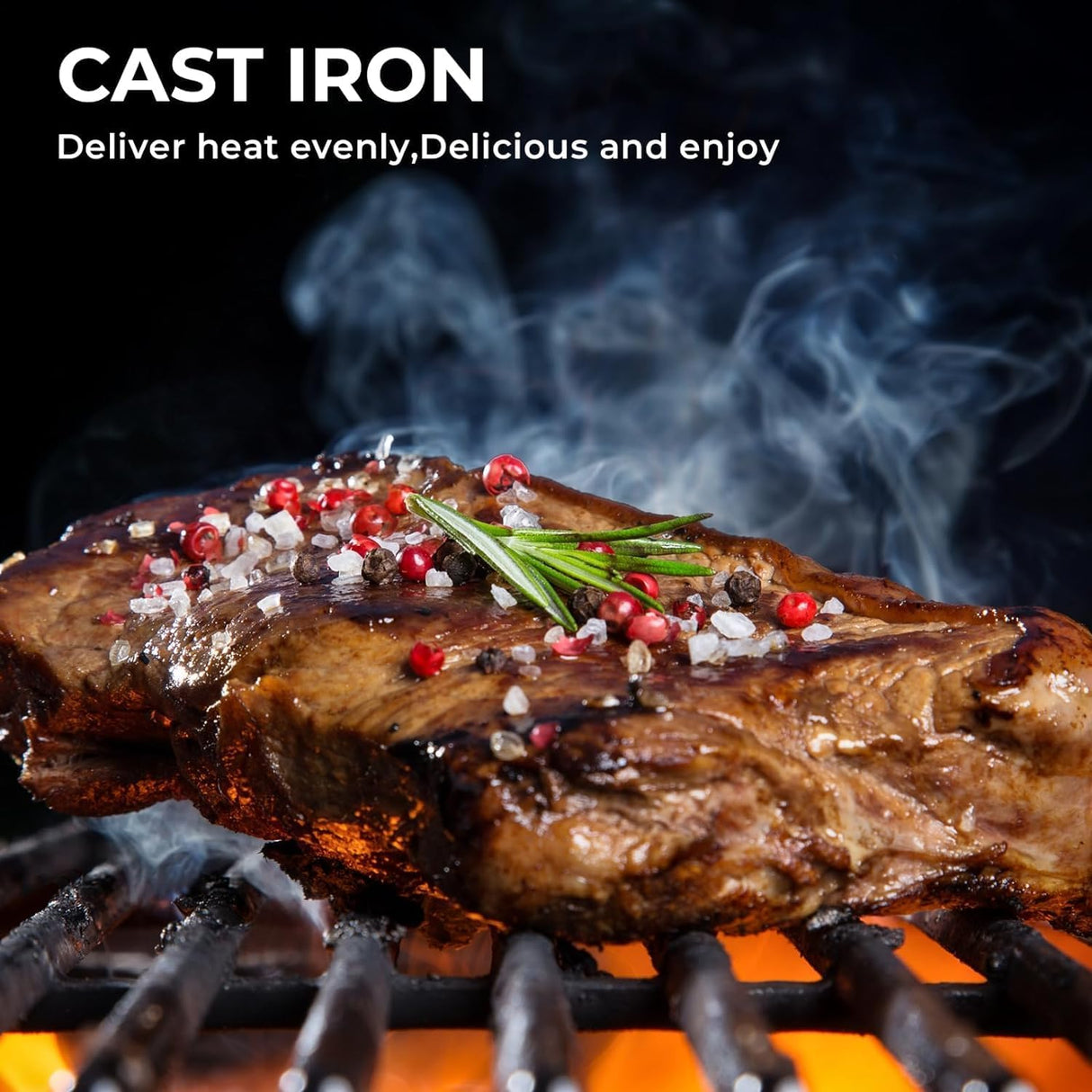 3 Hearth Propane Gas Grill, 355 Sq. Inch Cooking Area, Outdoor Camping Picnic, Black