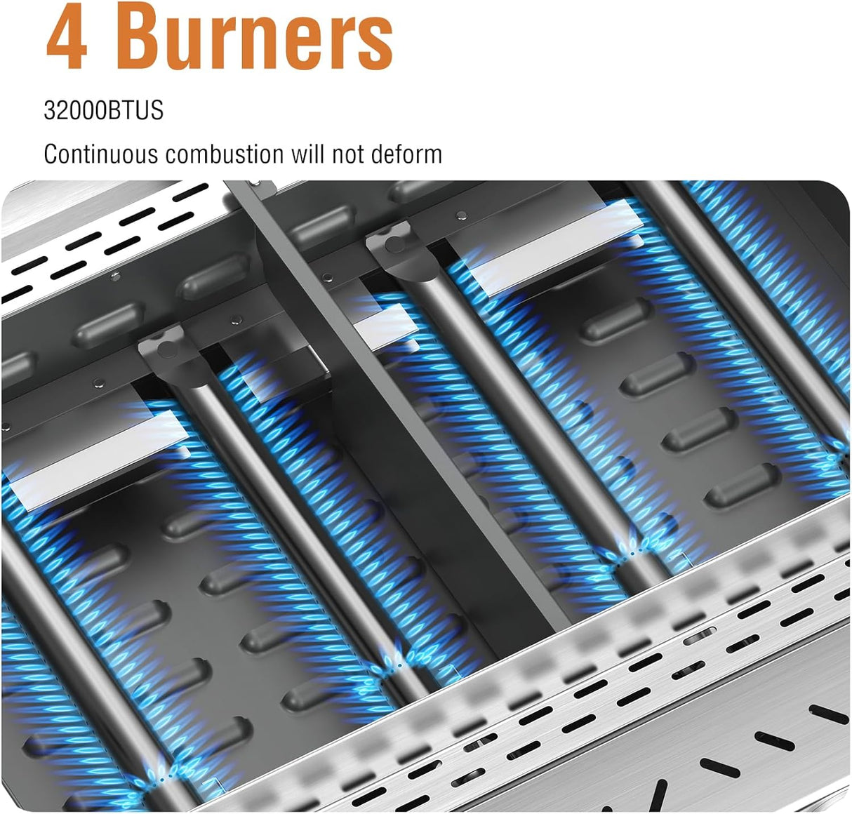 3 Burners Portable Propane Griddle,25 inch Stainless Steel Gas Grill,24,000 BTU Table Top Grill TG0130C